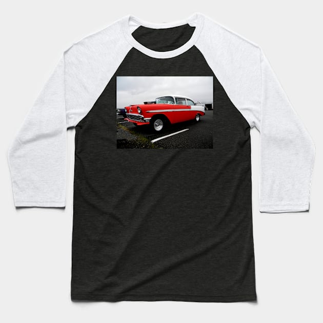 327 Cubic Inch 1956 Chevy Baseball T-Shirt by Hot Rod America